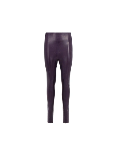 Shop Saint Laurent Latex Pants In Purple