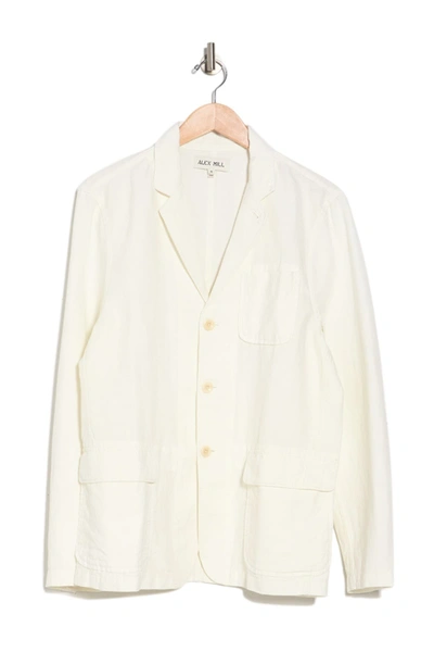 Shop Alex Mill Mill Linen Blend Blazer In Off White