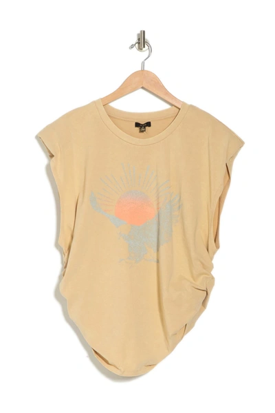 Shop Afrm Graphic Print Muscle T-shirt In Eagle W/sun