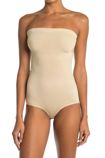 Shop Body Beautiful Seamless Strapless Bodysuit In Nude