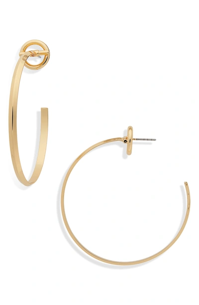 Shop Halogen Circle Post Hoop Earrings In Gold