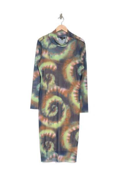 Shop Afrm Helga Dress In Soft Multi Spiral Ti