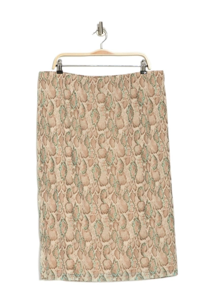 Shop Afrm Lynch Printed Skirt In Soft Snake