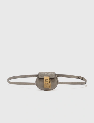Shop Chloé Mini Drew Wristlet / Belt Bag In Grey