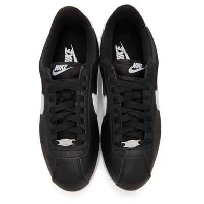 Shop Nike Black & White Cortez Basic Sneakers In 012 Black/w