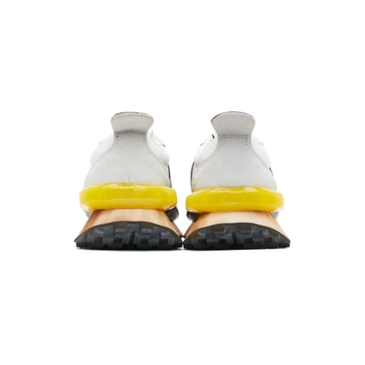 Shop Lanvin White & Black Bumpr Sneakers In 0010 White/black