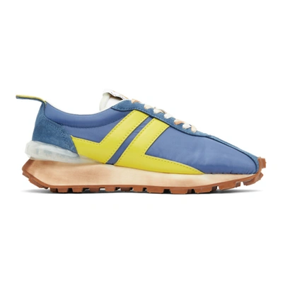 Shop Lanvin Blue & Yellow Bumpr Sneakers In 2280 Light Blue/yell