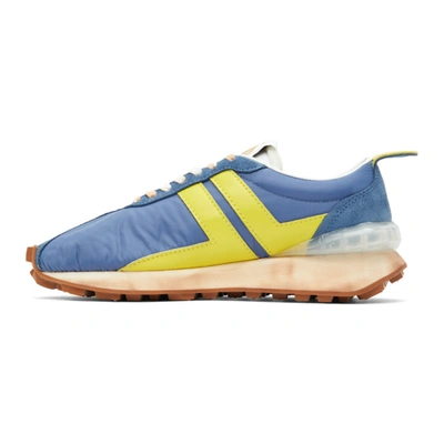 Shop Lanvin Blue & Yellow Bumpr Sneakers In 2280 Light Blue/yell