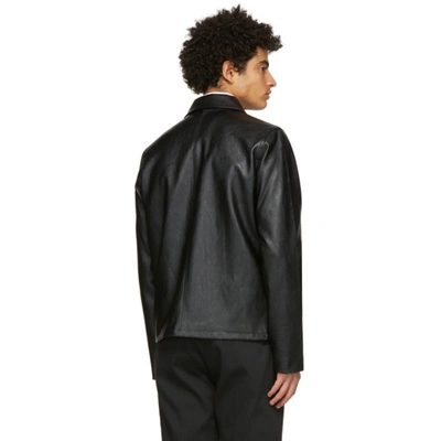 Shop Séfr Black Faux-leather Truth Jacket