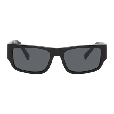 Shop Versace Black Medusa Framed Sunglasses