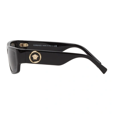 Shop Versace Black Medusa Framed Sunglasses
