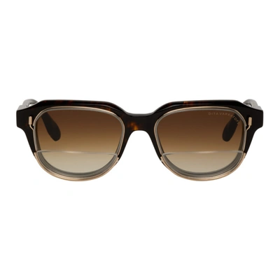 Shop Dita Tortoiseshell & Silver Limited Edition Varkatope Sunglasses In 02 Tortsilv