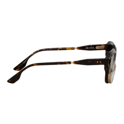 Shop Dita Tortoiseshell & Silver Limited Edition Varkatope Sunglasses In 02 Tortsilv