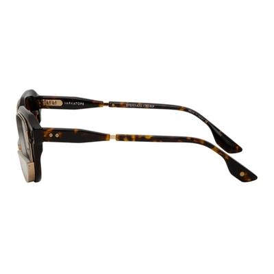 Shop Dita Tortoiseshell & Silver Limited Edition Varkatope Sunglasses In 02 Tortsilv