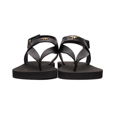 Shop Giuseppe Zanotti Black Hydra Sandals