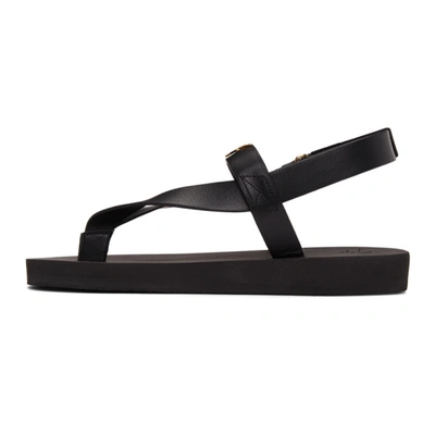 Shop Giuseppe Zanotti Black Hydra Sandals