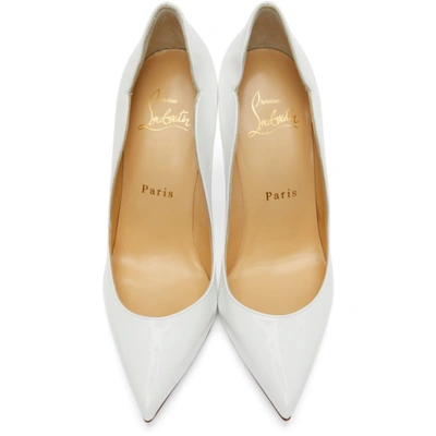 Shop Christian Louboutin White Patent Hot Chick 100 Heels In W222 White