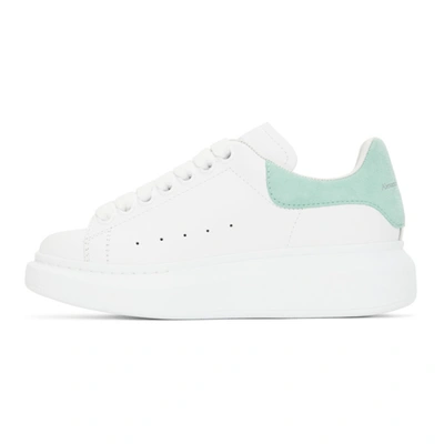 Shop Alexander Mcqueen Ssense Exclusive White & Green Oversized Sneakers In 9140 Aqua