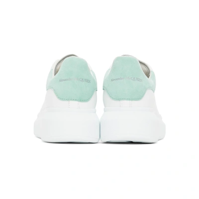 Shop Alexander Mcqueen Ssense Exclusive White & Green Oversized Sneakers In 9140 Aqua
