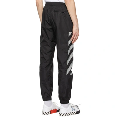 Shop Off-white Black And Grey Diag Track Pants In Black Limestone