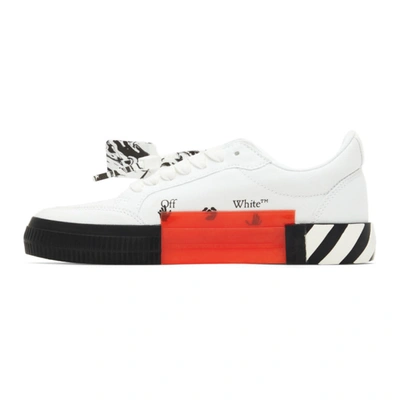 Shop Off-white White Low Vulcanized Sneakers In White Light Blue