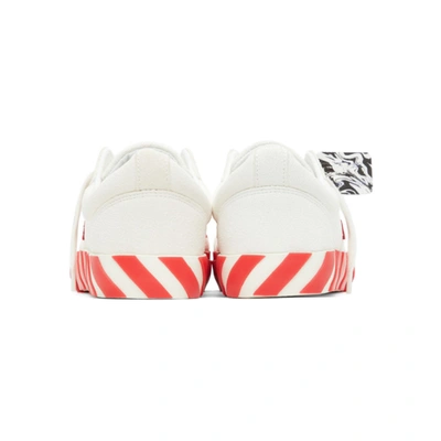 Shop Off-white & Red Vulcanized Low Sneakers In White Red