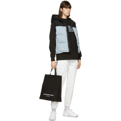 Shop Alexander Wang White Logo Tape Jeans In Optic White