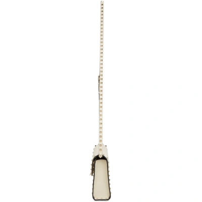 Shop Valentino Off-white  Garavani Small Rockstud Flap Bag In I16 Light Ivory