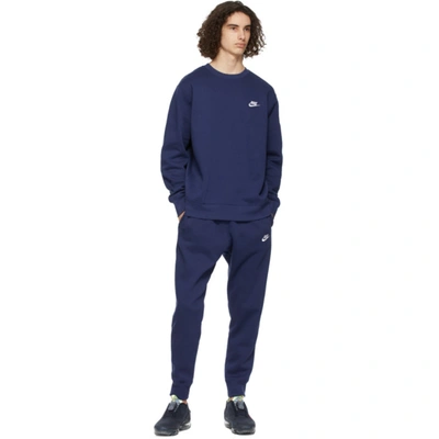 Shop Nike Navy Sportswear Club Sweatshirt In Midnig Navy