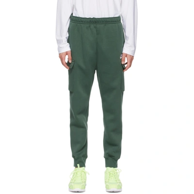 Shop Nike Green Fleece Sportswear Club Cargo Pants In Galact Jade