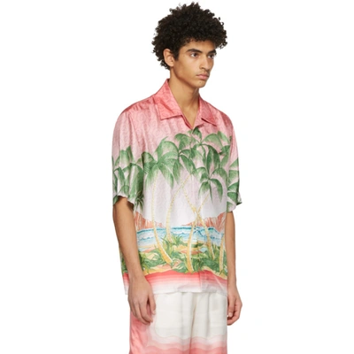 Shop Casablanca Pink Silk Maui Short Sleeve Shirt In Rose A Maui