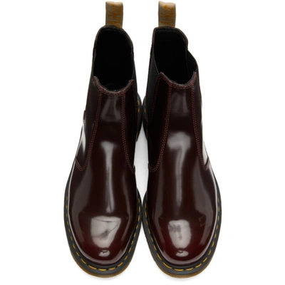 Shop Dr. Martens' Burgundy Vegan 2976 Chelsea Boots In Cherry Red