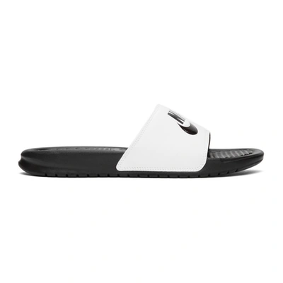 Nike Logo Open-toe Slides In White | ModeSens