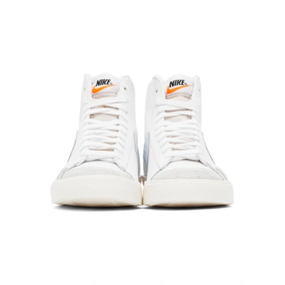 Shop Nike White And Blue Blazer Mid 77 Vintage Sneakers In 109 White/c