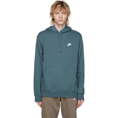 Shop Nike Blue Pullover Nsw Club Hoodie In 058 Ash Gre