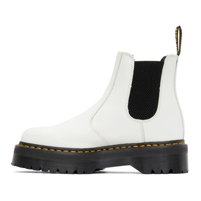 Shop Dr. Martens' White 2976 Platform Chelsea Boots