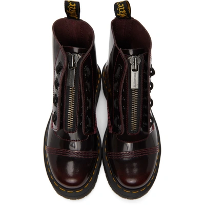 Shop Dr. Martens' Red Sinclair Quad Retro Boots In Cherry Red