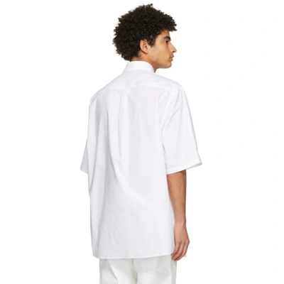 Shop Valentino White Roman Sketches Short Sleeve Shirt In 34s Bianco/