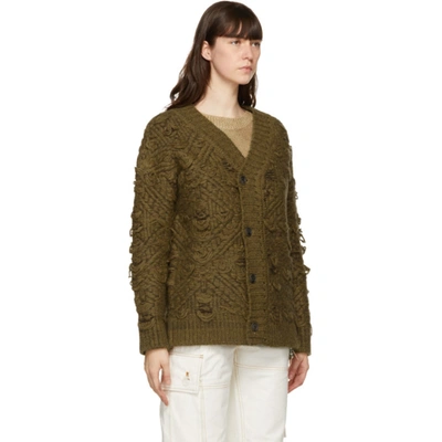 Shop Andersson Bell Brown & Green Oversized Cardigan