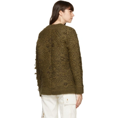 Shop Andersson Bell Brown & Green Oversized Cardigan