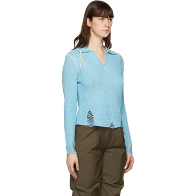 Shop Andersson Bell Blue Erica Long Sleeve Polo