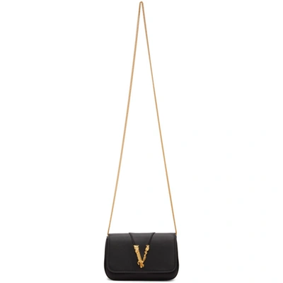 Shop Versace Black Virtus Evening Clutch Bag In Kvo41 Black