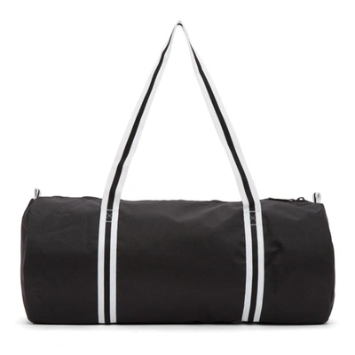 Shop Nike Black & White Heritage Duffle Bag In Black/white