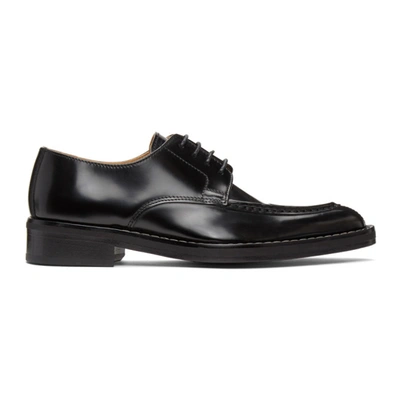 Shop Ami Alexandre Mattiussi Black Pointed Toe Derbys In Noir/001