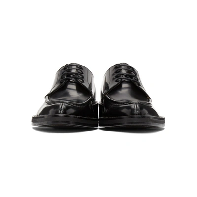 Shop Ami Alexandre Mattiussi Black Pointed Toe Derbys In Noir/001