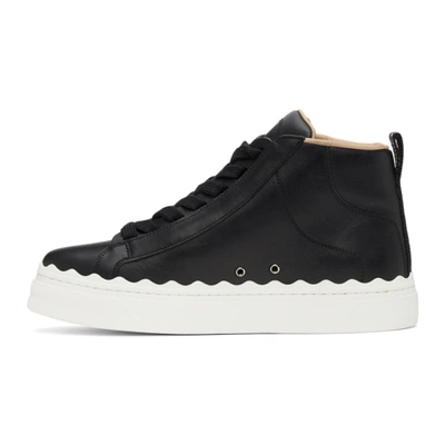 Shop Chloé Black Lauren High-top Sneakers In 001 Black