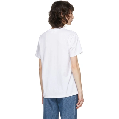 Shop Ami Alexandre Mattiussi White Ami De Coeur T-shirt In 100 White