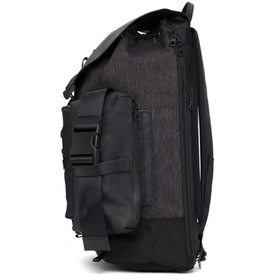 Shop Master-piece Co Black & Grey Medium Rogue Backpack