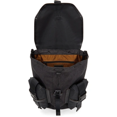 Shop Master-piece Co Black & Grey Medium Rogue Backpack