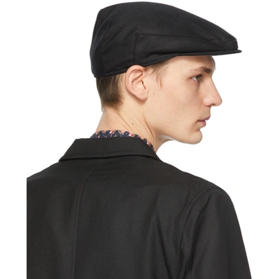 Shop Comme Des Garçons Shirt Black Lochcarron Edition Wool Flat Cap In 1 Black